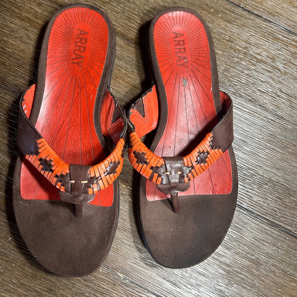 Array boho leather sandals size 8 narrow